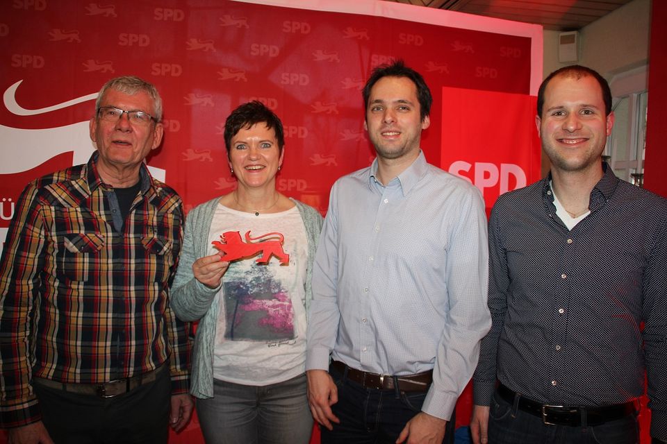 v.l.n.r. Dietrich Dürr, Angelika Huck, Markus Seiler, Simon Huck
